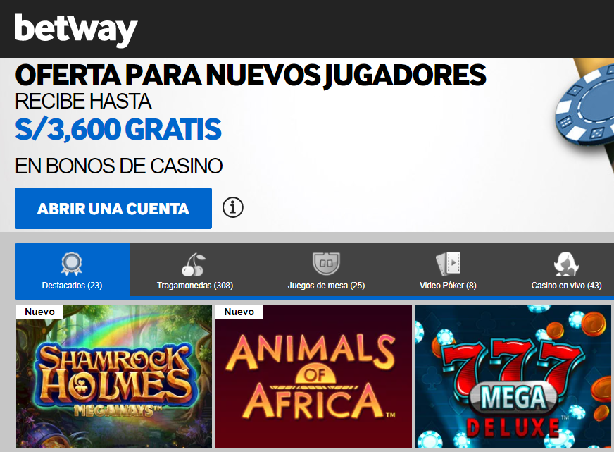 Juegos de casino de Betway