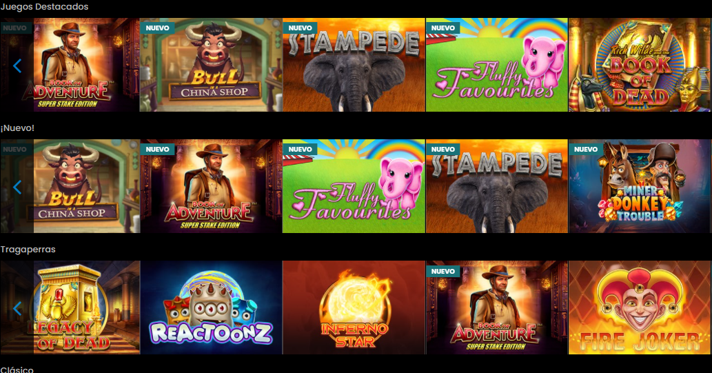 Máquinas tragamonedas, slots e tragaperras de Betiton