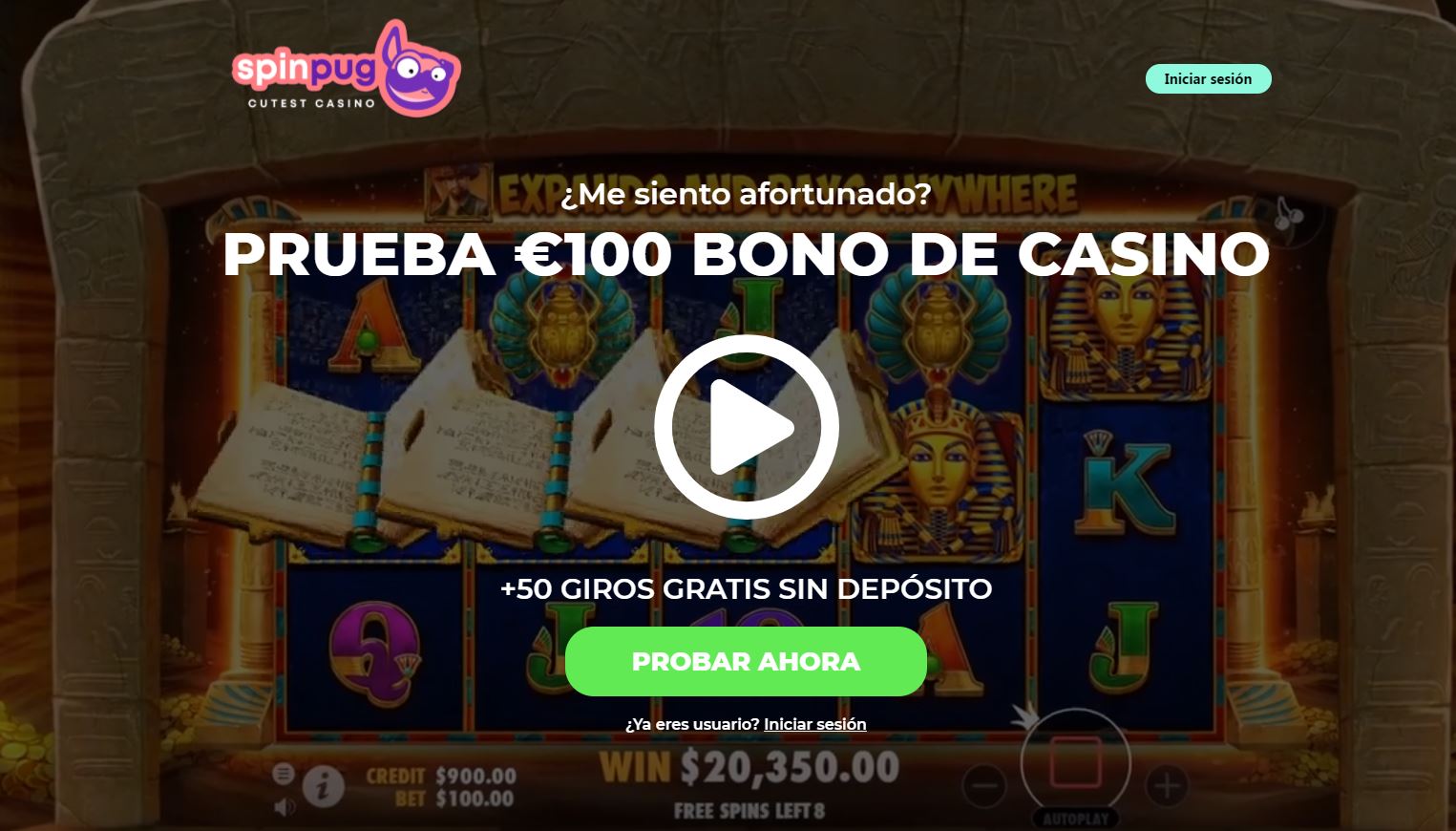 Spin Pug bono e promozioni
