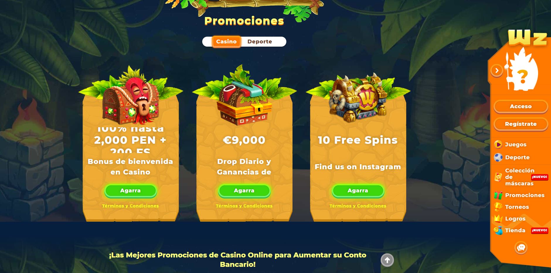 bono e promozione del Wazamba