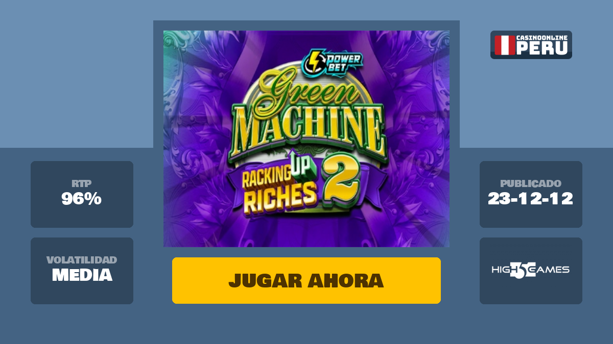 Green Machine Racking Up Riches 2 Juega gratis online